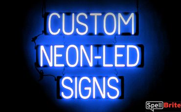 Neon look, LED performance SpellBrite Ultra-Bright TINTING Sign Neon-LED Sign