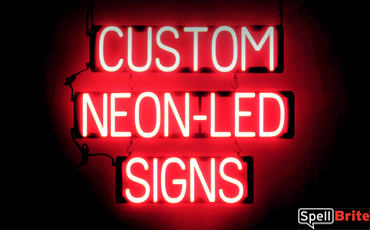 CUSTOM SIGNS LED lit signs that use changeable letters to make business signs for your store