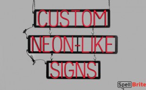 CUSTOM NEON-LIKE SIGNS LED signs that use changeable letters to make business signs for your shop