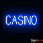 CASINO sign, featuring LED lights that look like neon CASINO signs