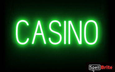 CASINO sign, featuring LED lights that look like neon CASINO signs