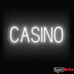 CASINO sign, featuring LED lights that look like neon CASINO signs