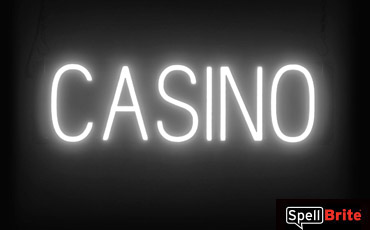 CASINO sign, featuring LED lights that look like neon CASINO signs