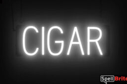 Cigar sign, featuring LED lights that look like neon Cigar signs