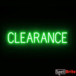 CLEARANCE Sign – SpellBrite’s LED Sign Alternative to Neon CLEARANCE Signs for Businesses in Green