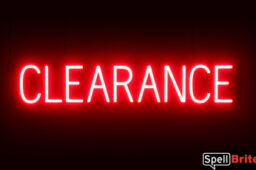 CLEARANCE Sign – SpellBrite’s LED Sign Alternative to Neon CLEARANCE Signs for Businesses in Red