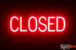 CLOSED sign, featuring LED lights that look like neon CLOSED signs