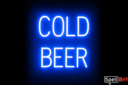 COLD BEER sign, featuring LED lights that look like neon COLD BEER signs