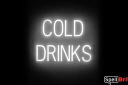 COLD DRINKS sign, featuring LED lights that look like neon COLD DRINK signs
