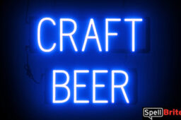 Craft Beer sign, featuring LED lights that look like neon Craft Beer signs