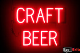 Craft Beer sign, featuring LED lights that look like neon Craft Beer signs