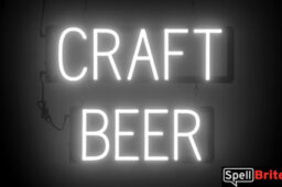 Craft Beer sign, featuring LED lights that look like neon Craft Beer signs