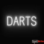 DARTS sign, featuring LED lights that look like neon DARTS signs