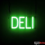 DELI sign, featuring LED lights that look like neon DELI signs