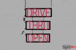 LED Drive Thru Open Sign for Business Light 19 x 10 