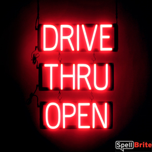 LED Drive Thru Open Sign for Business 19 x 10 LED Drive Thru Open Sign for Business 19 x 10