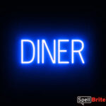 DINER sign, featuring LED lights that look like neon DINER signs