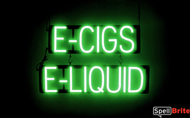 Liquid Led Sign E-CIGS E-LIQUID LED Sign in Red, Neon Look
