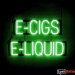 E CIGS E LIQUID Letrero, con luces LED que parecen de neón E CIGS E LIQUID Letreros