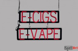 E-CIGS E-VAPE LED signs that use changeable letters to make business signs for your shop