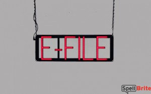 E-FILE LED signs that are an alternative to neon signs for your business