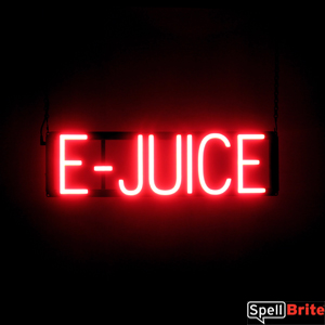 E-JUICE illuminated LED signs that are an alternative to neon signs for your business