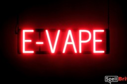 E-VAPE LED sign that is an alternative to illuminated neon signs for your shop