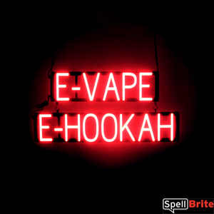 E-VAPE E-HOOKAH LED lighted signs that look like neon signage for your shop
