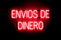ENVIOS DE DINERO LED lighted signage that looks like neon signs for your business