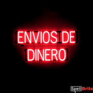 ENVIOS DE DINERO LED lighted signage that looks like neon signs for your business