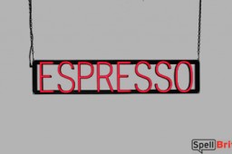 ESPRESSO LED sign that is an alternative to neon signs for your coffee shop