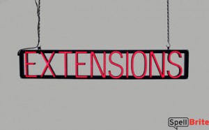 EXTENSIONS LED signage that is an alternative to neon signs for your business