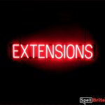 EXTENSIONS LED signs that look like a lighted neon sign for your salon