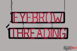 EYEBROW THREADING LED signs that look like neon signage for your salon