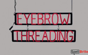 EYEBROW THREADING LED signs that look like neon signage for your salon
