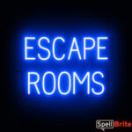 ESCAPE ROOMS Letrero, con luces LED que parecen de neón ESCAPE ROOMS Letreros