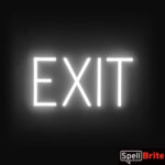 EXIT sign, featuring LED lights that look like neon EXIT signs