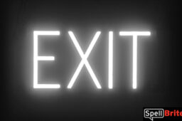 EXIT Sign – SpellBrite’s LED Sign Alternative to Neon EXIT Signs for Businesses in White