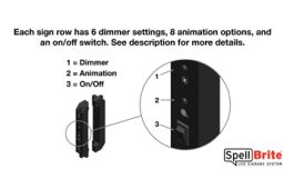 SpellBrite LED Auto Parts Sign with 8 Animations