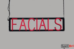 FACIALS LED sign that is an alternative to neon signs for your business