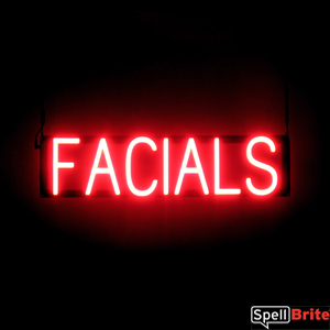Neon Look, LED Performance SpellBrite Ultra-Bright Facials Neon-LED Sign 