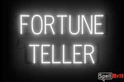 FORTUNE TELLER sign, featuring LED lights that look like neon FORTUNE TELLER signs