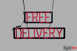 FREE DELIVERY LED signs that look like neon signage for your restaurant