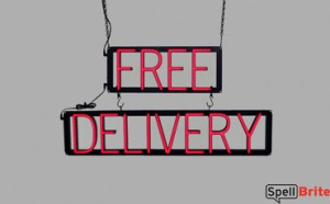 FREE DELIVERY LED signs that look like neon signage for your restaurant