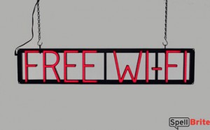 FREE WI-FI LED signage that looks like neon signs for your business