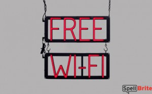 FREE WI-FI LED signs that look like neon signage for your business