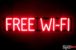 FREE WI-FI LED sign that looks like neon lighted signs for your shop