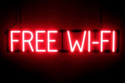 FREE WI-FI lighted LED signs that look like neon signage for your company