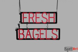 FRESH BAGELS LED signs that use interchangeable letters to make business signs for your coffee shop