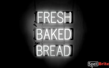 FRESH BAKED BREAD Letrero, con luces LED que parecen de neón FRESH BAKED BREAD Letreros